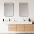 thumbnail image 2 of Nettuno 24" Rectangle Bathroom/Vanity Brushed Gold Aluminum Framed Wall Mirror, 2 of 7
