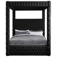 thumbnail image 3 of Pemberly Row Contemporary Soft Black Velvet Queen Bed - 70.5"W x 89"D x 87"H, 3 of 6