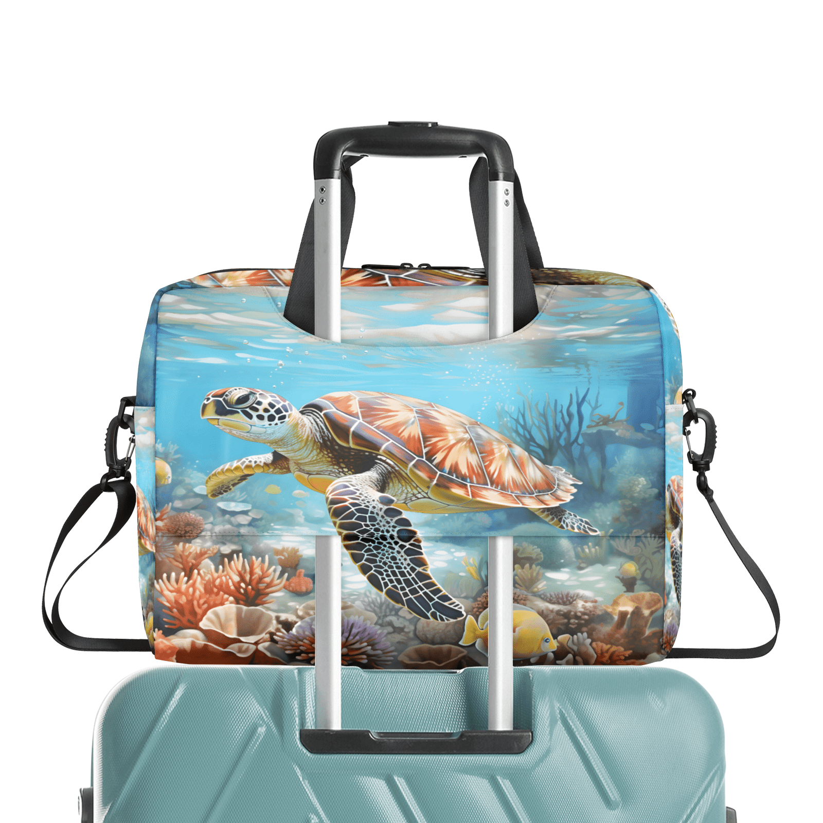 Herdesigns Sea Turtles Ocean Animal Laptop Bag for Women Men, Computer Case Briefcase Messenger Bags, 15-15.6 inch Laptop Sleeve Shoulder Bag