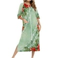 thumbnail image 5 of Elvqul Womens Nightgowns Christmas Loungewear Ugly Holiday Green Pajamas for Juniors, 5 of 8