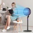 thumbnail image 7 of Home Fan Floor Desk And Stand Fan With Strong Wind Low Noise USB Charge 3 Speed 3 Concave Blades Gray, 7 of 7