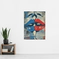 thumbnail image 4 of Artery8 Pop Art Kiss Cartoon Pride LGBT Red Blue Love For Living Room Extra Large XL Wall Art Poster Print, 4 of 5