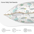 thumbnail image 5 of Fotbe Whale And Turtle Pattern Velvet Decorative Throw Pillow Covers with Elegant Piping, Soft Plush Cushion Cover for Sofa, Bed, Car, Office-16"x16", 5 of 8