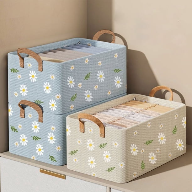Xihbxyly Cosas Por Menos de 5 Dolares Caja de Almacenamiento de Ropa Plegable, Contenedor de Clasificación de Armario, Organizador de Cajones para Ropa Del Hogar, Dormitorio, Calcetines y Pantalones