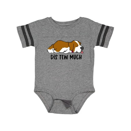 

Inktastic Napping Dis Tew Much St. Bernard Gift Baby Boy or Baby Girl Bodysuit