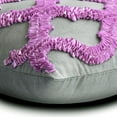 thumbnail image 3 of The HomeCentric Pillow Cases, Decorative Purple Pack of 2, 14x14 inch (35x35 cm) Throw Pillows, Linen Ribbon , Lattice & Trellis Throw Pillows For Sofa, Geometric Modern Style - Quilling Purple, 3 of 5