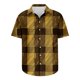 thumbnail image 5 of Camisas de Manga Corta de los Hombres Vintage Cuadrado Impreso Solapa Superior, Poliéster Ligero para Primavera Verano Casual Y Diario, 5 of 9