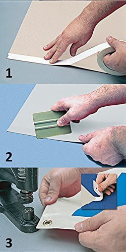 (Pack of 10 1" Heavy Duty Banner Hem Double Sided Permanent Tape (1-Inch x 164-Feet/55 Yard)