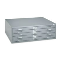 Safco 5 Drawer Flat Files Metal Cabinet for 30" x 42" Files in Gray