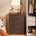 thumbnail image 2 of Brown 4 Drawer Dresser, Lofka Space-Saving Dresser for Bedroom with Metal Handles, Chests of Drawers for Living Room, 2 of 9
