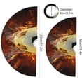 thumbnail image 3 of FMSHPON Fire Football Soccer Xmas Christmas Tree Skirt Stand Mat for Holiday Party Decoration Indoor Outdoor 48 inches, 3 of 6