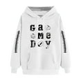 thumbnail image 2 of EchfiProm Pullover Sweatshirts for Womens Hooded Hoodies White Football Cute Long Sleeve Ladies Tops, 2 of 3