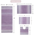 thumbnail image 2 of Home Weavers Gradation Rug Collection 100% Cotton Non-Slip Bathroom Rug Set Machine Washable Bathroom Rug, Bath Rug, U Shaped Contour, Runner, Purple Color 4 Piece Bath Rug set, 2 of 6