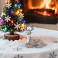 thumbnail image 6 of HmNPlay Simulation Sika Deer Figurine Desktop Ornament Christmas Elk Statue Wedding Decoration Realistic Animal Model Stable Base Home Living Room Decor (1 Included), 6 of 9