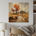 thumbnail image 2 of Designart "Farm Autumn Hues horizon II" Farmhouse Print on Natural Pine Wood, 2 of 5