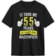 thumbnail image 2 of Funny 55 Years Old Joke 55th Birthday Men's Cotton T-Shirts Casual Basic Crew Neck Tshirts Short Sleeve Tee Shirts,, 2 of 6