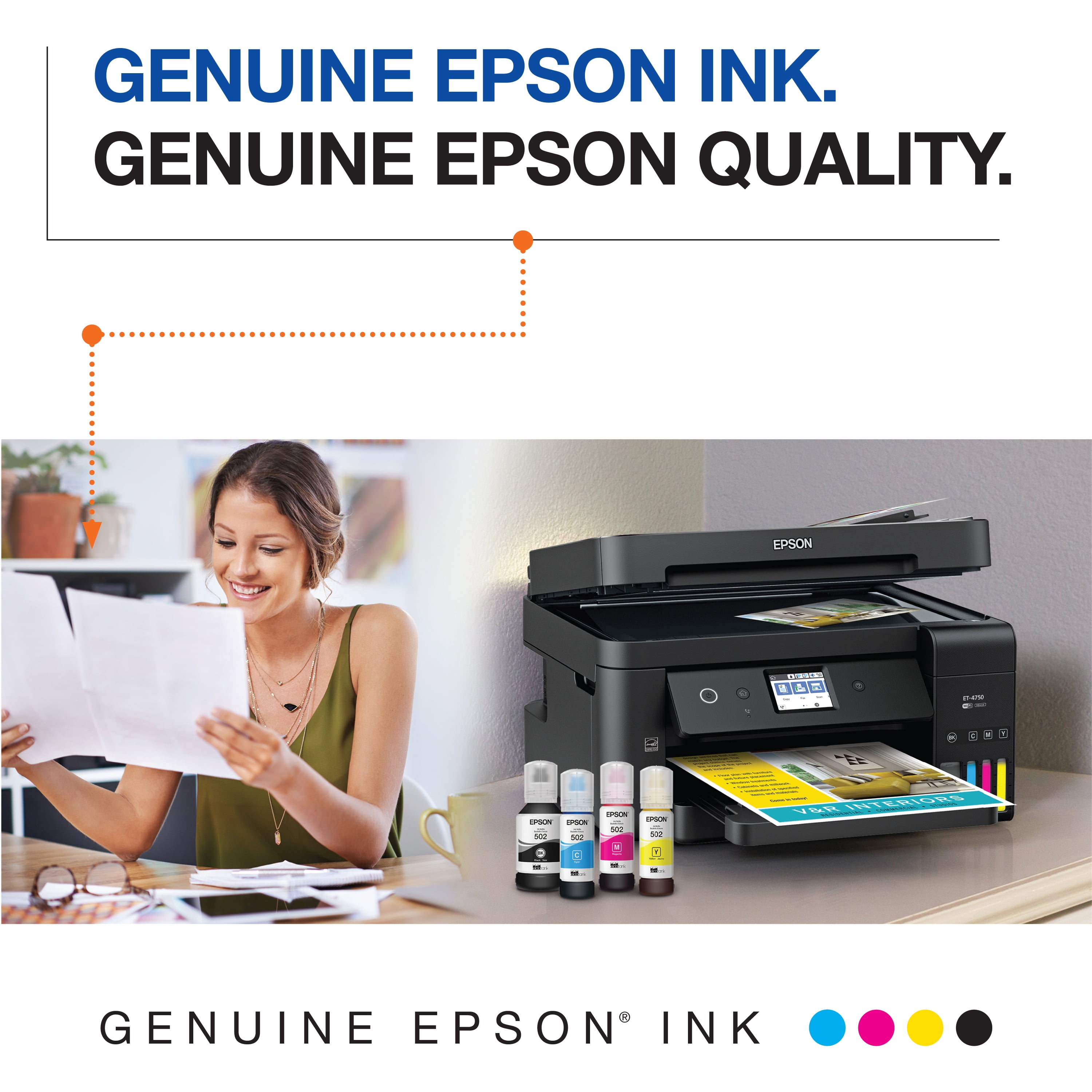EPSON 502 EcoTank Ink Ultra-high Capacity Bottle Black Works with ET-2750,  ET-2760, ET-2850, ET-3750, ET-3760, ET-3850, ET-4850, and other select  EcoTank models 