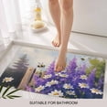 thumbnail image 3 of Purple Spring Floral Door Mat&nbsp;Indoor Outdoor Entrance,Non Slip Small Rug for Kitchen Bathroom Entryway Rug,Watercolor Lavender Bee Daisy Botanical Washable Doormat Floor Mat 18x30 Inch, 3 of 8