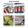 thumbnail image 7 of 4th of July RV Awning Sun Shade Screen 9'X7' USA Flag Stripes Mesh Sunscreen Buffalo Check Wood Grain Awning Shade Screen with Zipper UV Blocker Completed Kits Outdoor Canopy for RV Motorhome Camper, 7 of 7