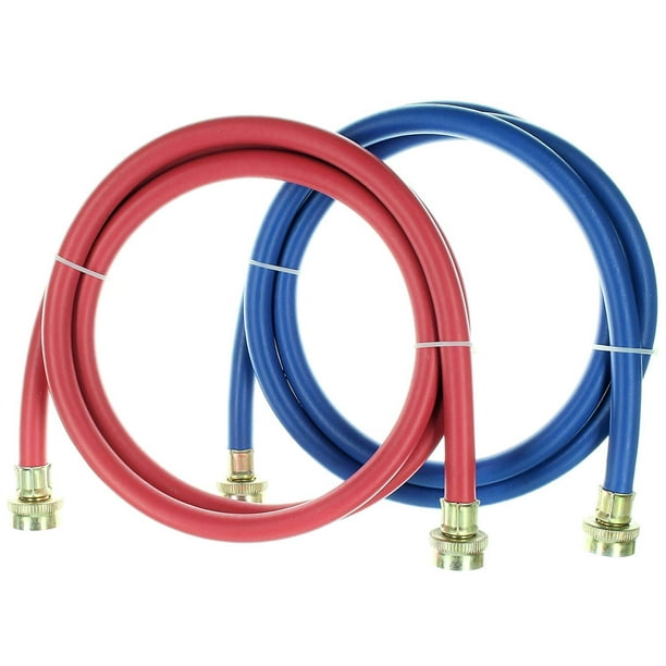Kelaro Rubber Washing Machine Hoses 6 ft Long (2 Pack) Color Coded