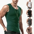 thumbnail image 4 of Mens Casual Winter Warm Undershirt Top Round Neck Sleeveless Muscle Vest T-Shirt, 4 of 9