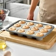 thumbnail image 6 of Silicone Muffin Pan TASTAN Silicone Baking Pan with Metal Frame - Reinforced 6/12-Cup Cupcake Tray, Non-Stick & Dishwasher Safe, Oven-To-Table Dessert Mold for Even Baking, Cupcake Baking Mold, M, 6 of 10