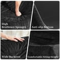 thumbnail image 4 of Congermom Bean Bag Chair, Memory Foam Bean Bag Chairs for Adults, Fireside Corner Chair Lazy Floor Corner Sofa for Living Room, Bedroom, Dorm, Office (BLACK), 4 of 7