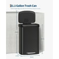 thumbnail image 7 of 21 Gal / 80L Stainless Steel Trash Can with Lid, Step-On Kitchen Garbage Bin with Soft Close Plastic Lid, Rustproof Metal Trash Can with Inner Bucket Rim & Rear Handle for Easy Transport, Silver, 7 of 7
