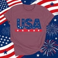 thumbnail image 4 of USA Flag Tee Shirt for Women 4th of July Independence Day Gift T Shirt Casual Short Sleeve American Proud T-Shirt Tops, 4 of 7