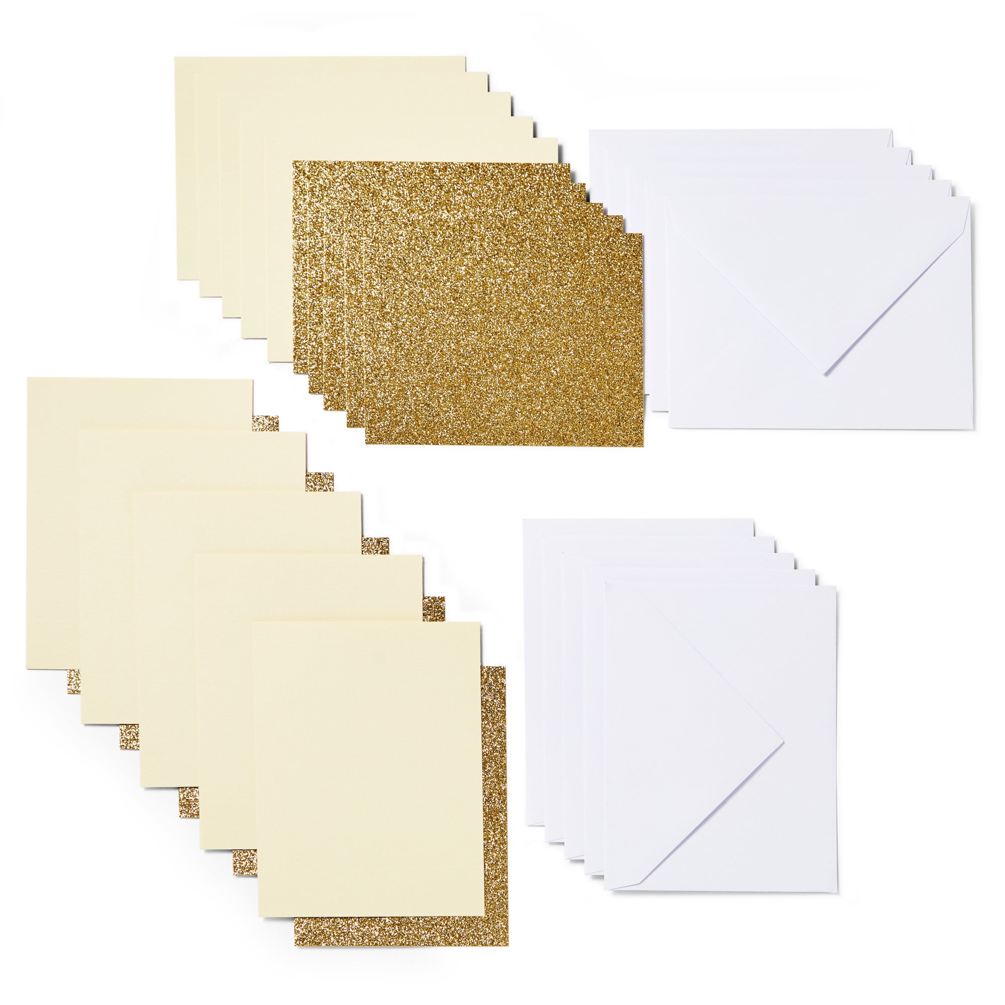 Cricut 2007142 Joy Insert Cards - DIY greeting card for Baby Shower,  Birthday, and Wedding - Cream/Gold Glitter, 10 ct