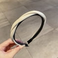 thumbnail image 1 of Diadema marrón de otoño e invierno para mujer, paquete de cabello con calavera alta, banda para el cabello a presión superior que combina con el tocado de horquilla para viajes al aire libre, 1 of 5