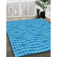 thumbnail image 2 of Ahgly Company Indoor Rectangle Patterned Neon Blue Area Rugs, 7' x 10', 2 of 6