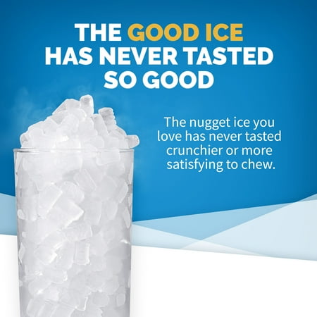 NewAir - 40 lb Portable Ice Maker with Nugget Ice Production - Stainless steel