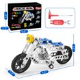 thumbnail image 6 of PISONIC Erector Set Motorcycle,Stem Building Projects Blocks for Families, Metal Building Construction Model kit, 5 in 1 Motobike Building Blocks Steam Educational Blocks(139PCS), 6 of 9