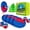 Blue+Red, variant on PLAYZAP Toss and Catch Ball Set - Outdoor Toys for Kids ages 3 4-8, Beach Toys Outside Yard Pool Lawn Games, Gifts for Boys Girls Adults Family - 4 Paddles 4 Sticky Balls(Upgraded)