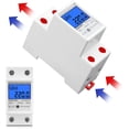thumbnail image 2 of Medidor de energía monofásico DDM15SD, 50 Hz 5 (80) A máx. Medidor eléctrico modular, 1 fase 2 polos Medidor eléctrico para riel DIN con pantalla LCD, medidor de corriente alterna,, 2 of 5