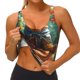 thumbnail image 3 of Fotbe Maple Meditating Bear Sujetador Deportivo Largo sin Aros para Mujer con Almohadillas y Soporte Medio, Transpirable y Absorbente, Camiseta Tipo Chaleco o Tank Top-XX-Large, 3 of 8