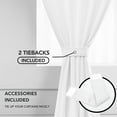 thumbnail image 3 of Deconovo Blackout Curtains Set of 2 for Living Room, Pure White, 52"x63", Solid Back Tab Curtains, 3 of 9