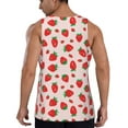 thumbnail image 3 of Fotbe Strawberries Pattern Men's Quick Dry Workout Tank Top Gym Muscle Tee Fitness Bodybuilding Sleeveless T Shirt Breathable Workout Shirt-Small, 3 of 9