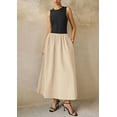 thumbnail image 4 of PRETTYGARDEN Women Maxi Dresses Summer Casual Sleeveless Patchwork Knit Tank Dress Flowy Beach Sundress Long Dress, 4 of 8