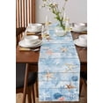 thumbnail image 4 of Boanket Blue Coastal Table Runner - 48 Inch Long, Kitchen Dining Table Runner Dresser Scarves, Starfish Coral Summer Beach Nautical Farmhouse Decor for Coffee Tables Wedding Party Banquet, 4 of 8