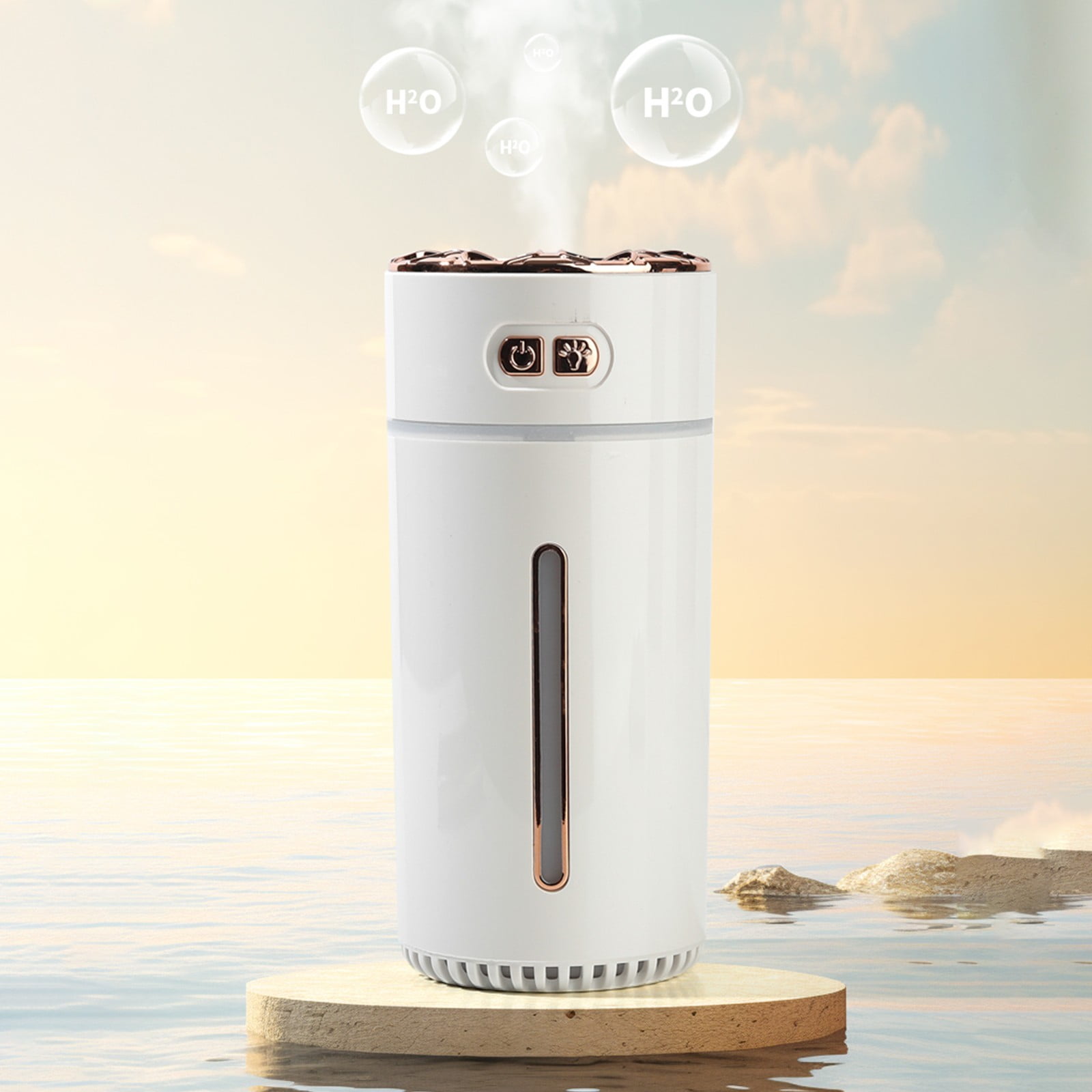 Usloyux under $5 Rechargeable Humidifier, Cordless Aromatherapy Humidifier with Colorful LED Lights, Portable Cool Mist Diffuser for Car Travel Home, Built-in Battery and Type-C Charging