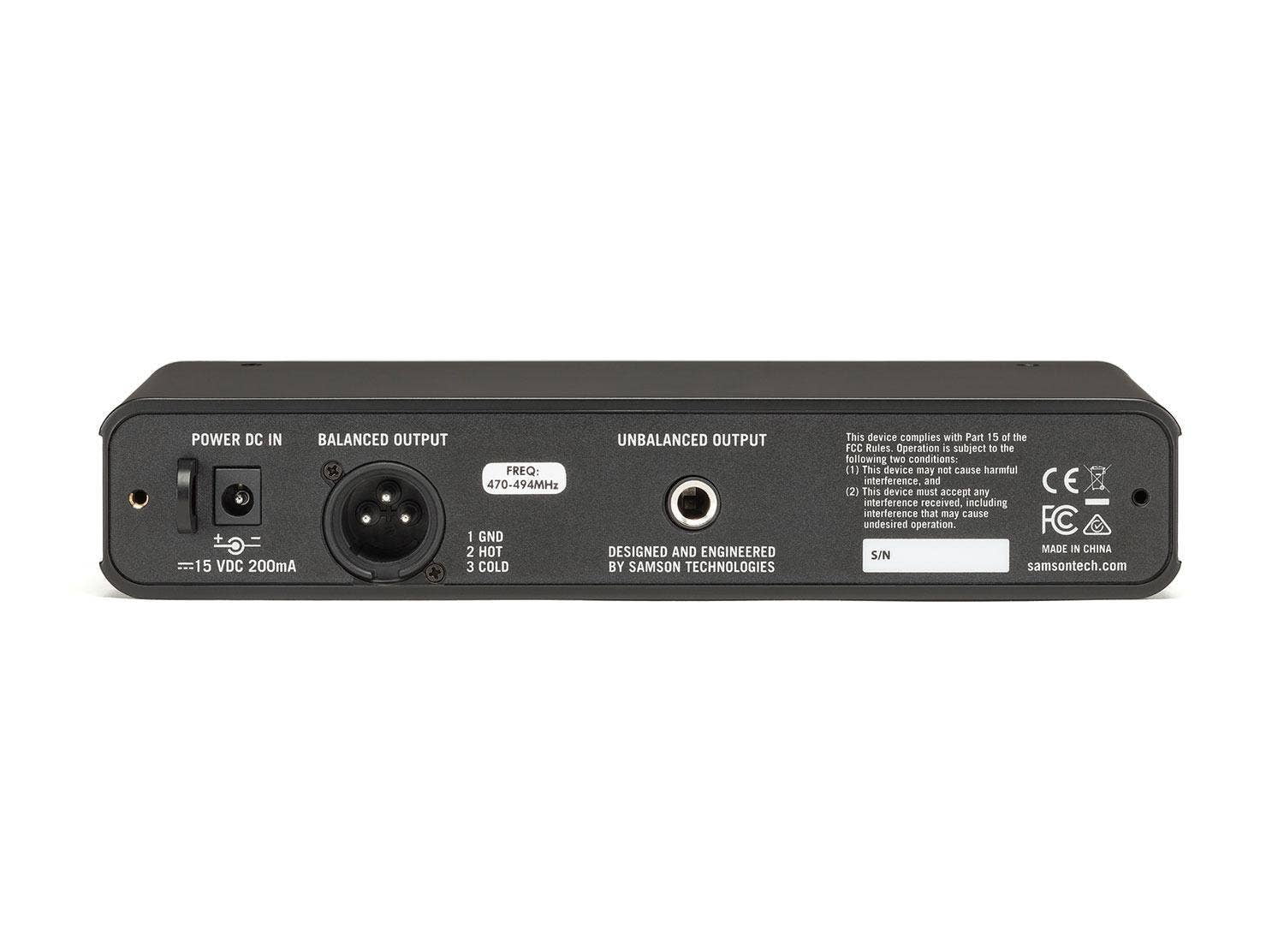 Samson Technologies Concert 88x Earset Wireless System with SE10 Low Profile Earset Microphone D Band SWC88XBCS-D,Black