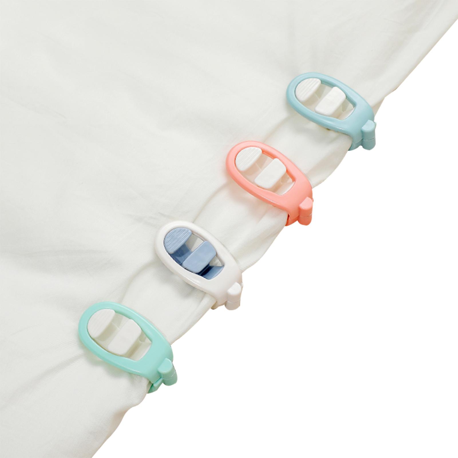 6Pcs Duvet Cover Clips Quilt AntiMovement Gripper PinFree Bed Cover
