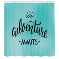 thumbnail image 3 of Ambesonne Adventure Shower Curtain, Blue Abstract, 69"Wx75"L, Charcoal Grey and Turquoise, 3 of 3