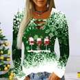 thumbnail image 1 of Ichuanyi liquidación de moda femenina con cuello en V empalmante de manga larga camiseta suelta para mujeres ICHUANYI WER2023081602616, 1 of 4