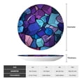 thumbnail image 4 of Lsque Geometry Dash Pattern Ceramic Decorative Plate Decorative Plates with Display Stand Personalized Porcelain Plate Ceramic Ornaments for Wall Hanging Decoration-8in, 4 of 6