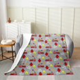 thumbnail image 2 of Car Fleece Throw Blanket For Bed Sofa,Kids Cartoon Firemen Engine Vehicle Fuzzy, 2 of 6