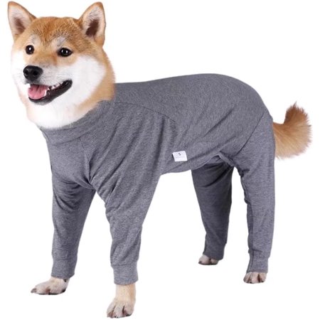 Dog Onesie Surgery Recovery Suit for Medium Large Dogs Recovery Shirt for Abdominal Wounds or Skin Diseases Bodysuit Dogs Pajamas (G,L)
