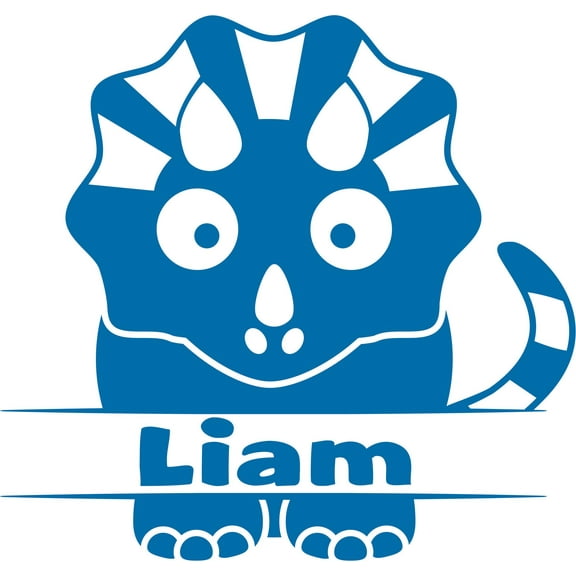 Wall Decal Dino Triceratops Dinosaurs Dinosaur Boys Room Teady Bear Trains Dino Dinosaurs Tractor Trucks Airplane Holiday Gift Decorating Ideas Sticker - Size: 20 Inches X 20 Inches